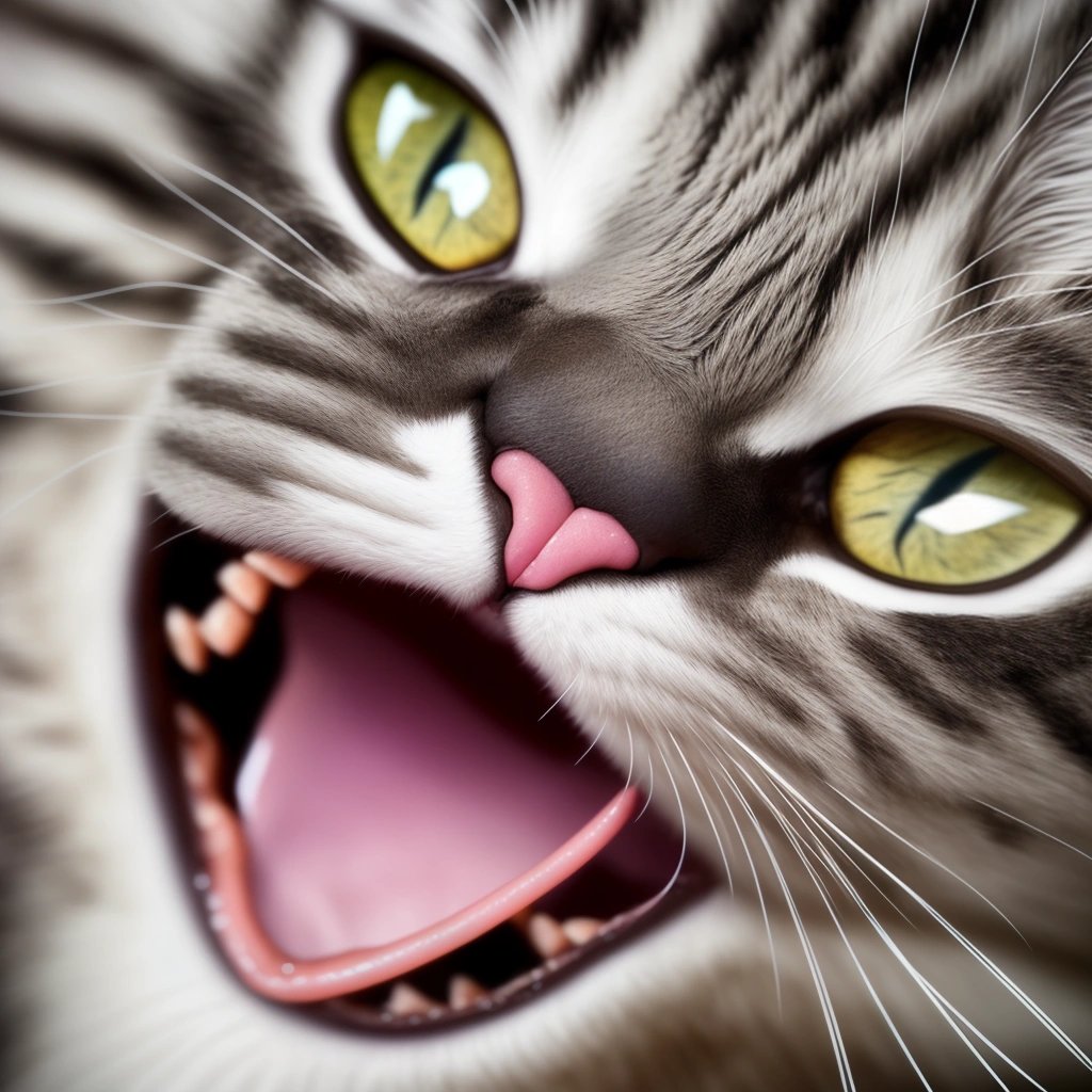 Cat's tongue with tiny hooks in action