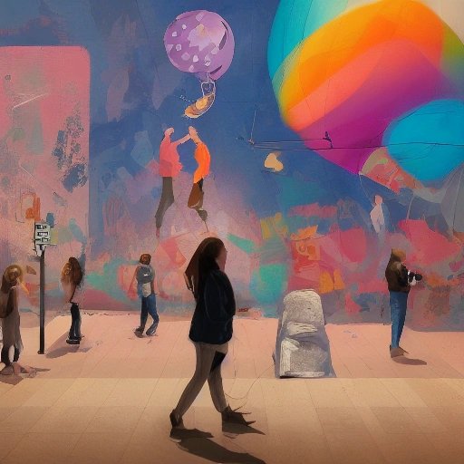 Girl with Balloon mural