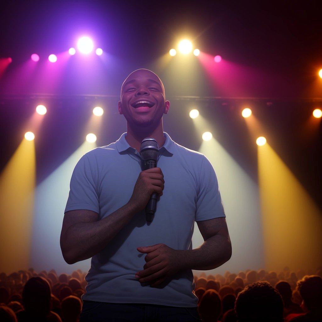 Thomas Johnson performing on stage