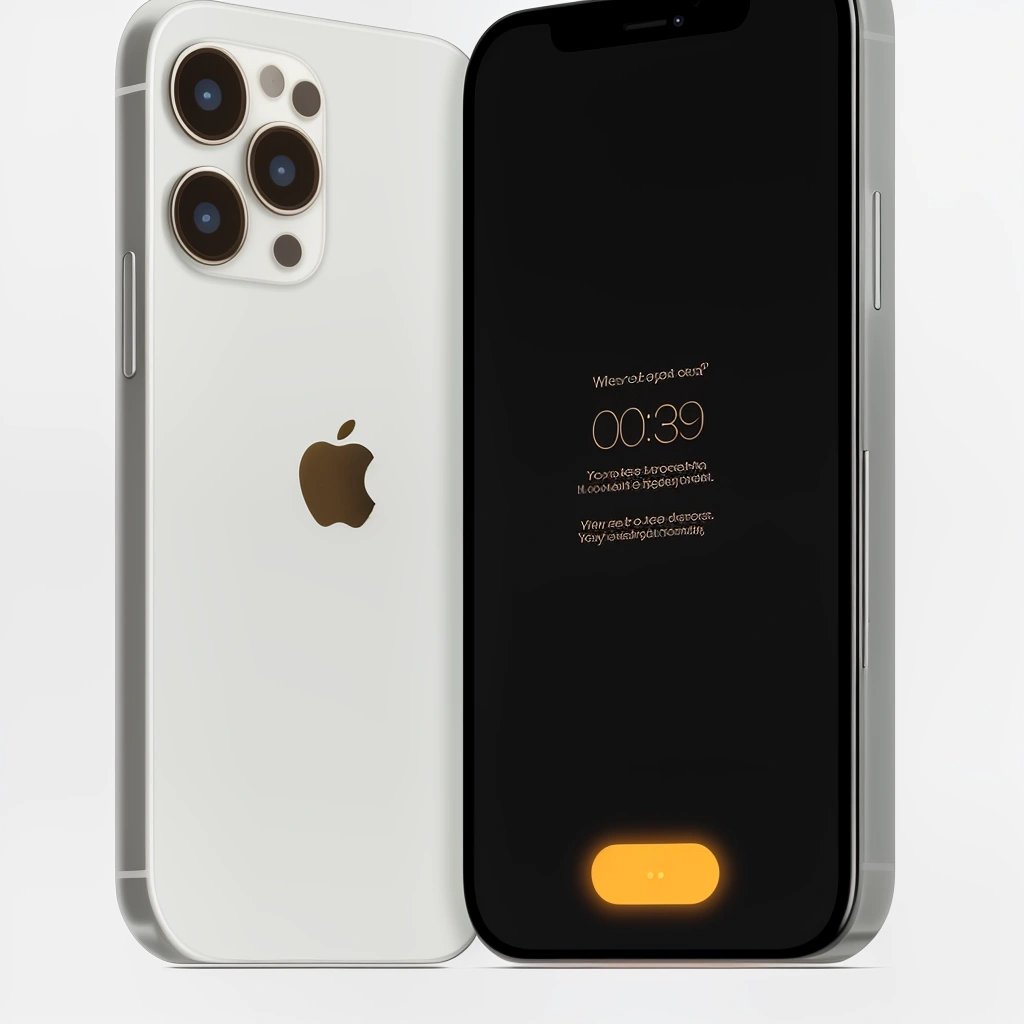 Illustration of iPhone 15 with giant volume buttons