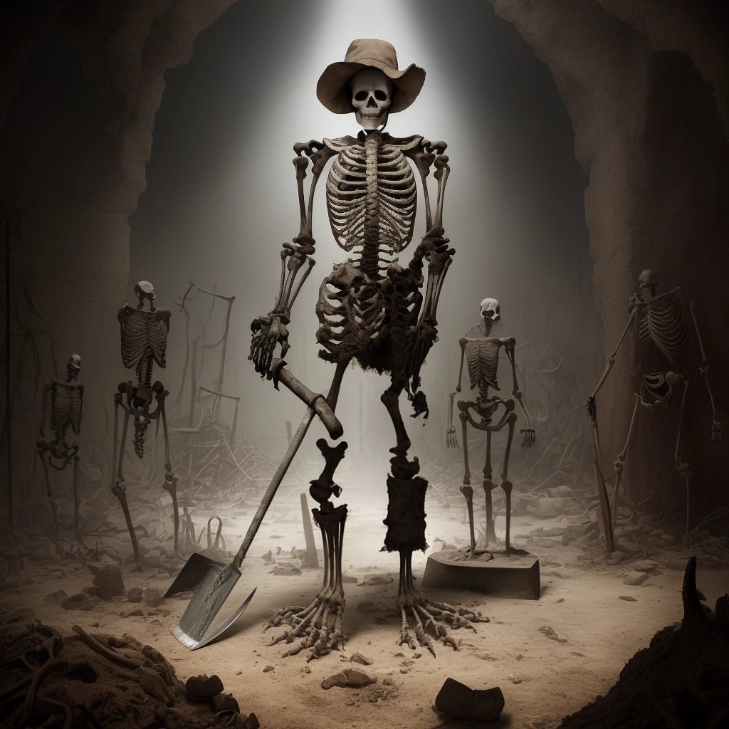 Adventurous archaeologist in the Valley of Bones