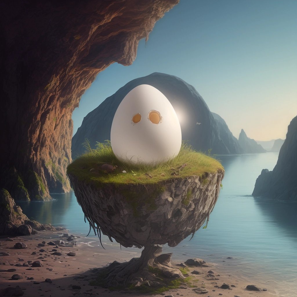 Alien egg hidden in picturesque location