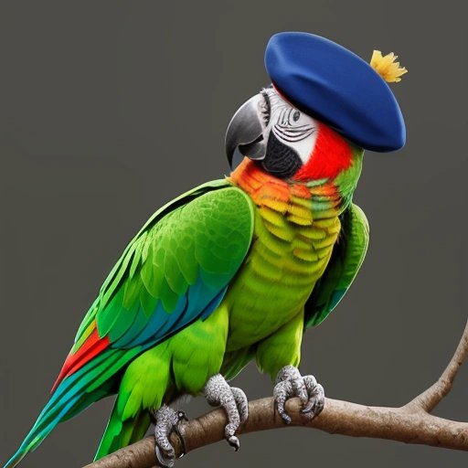 Sophisticated parrot in Paris