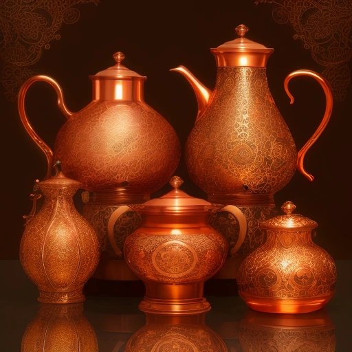 Shiny copper objects