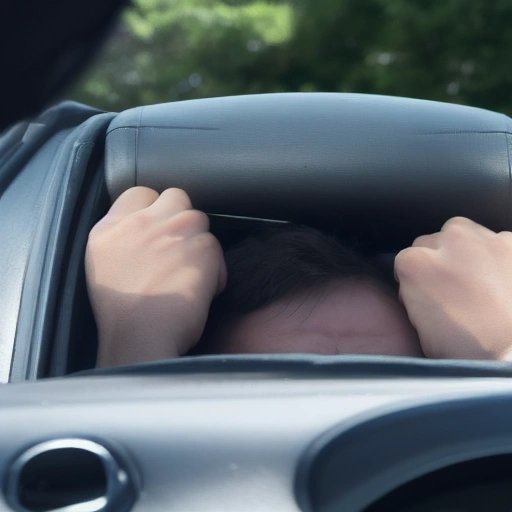 Driver stuck in traffic jam