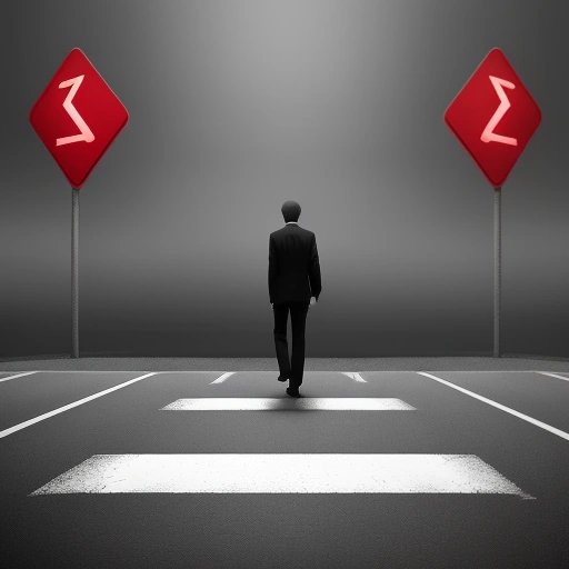 Person standing at a crossroads