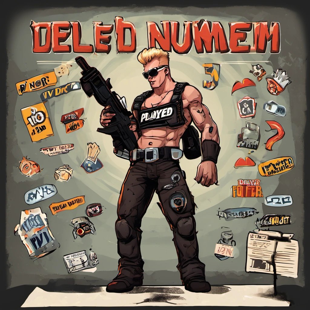 Delayed sign with Duke Nukem Forever and IPv6 symbols