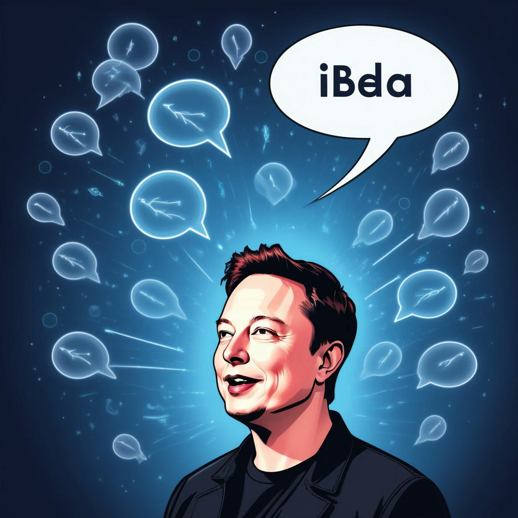 Elon Musk's thought bubble, filled with lightning bolts of inspiration.