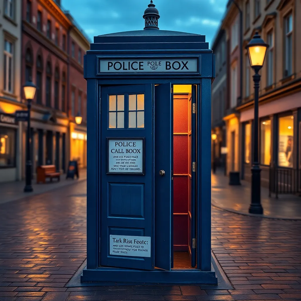 TARDIS Exterior with New Signage