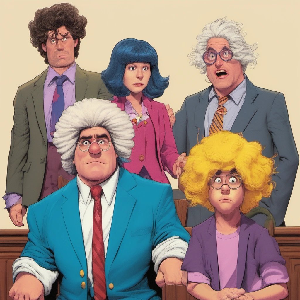Courtroom scene with bully gang and Ethan's family
