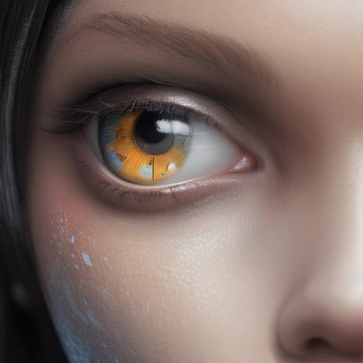 Close-up of the AI painting