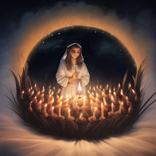 Praticante de vudu em meditação