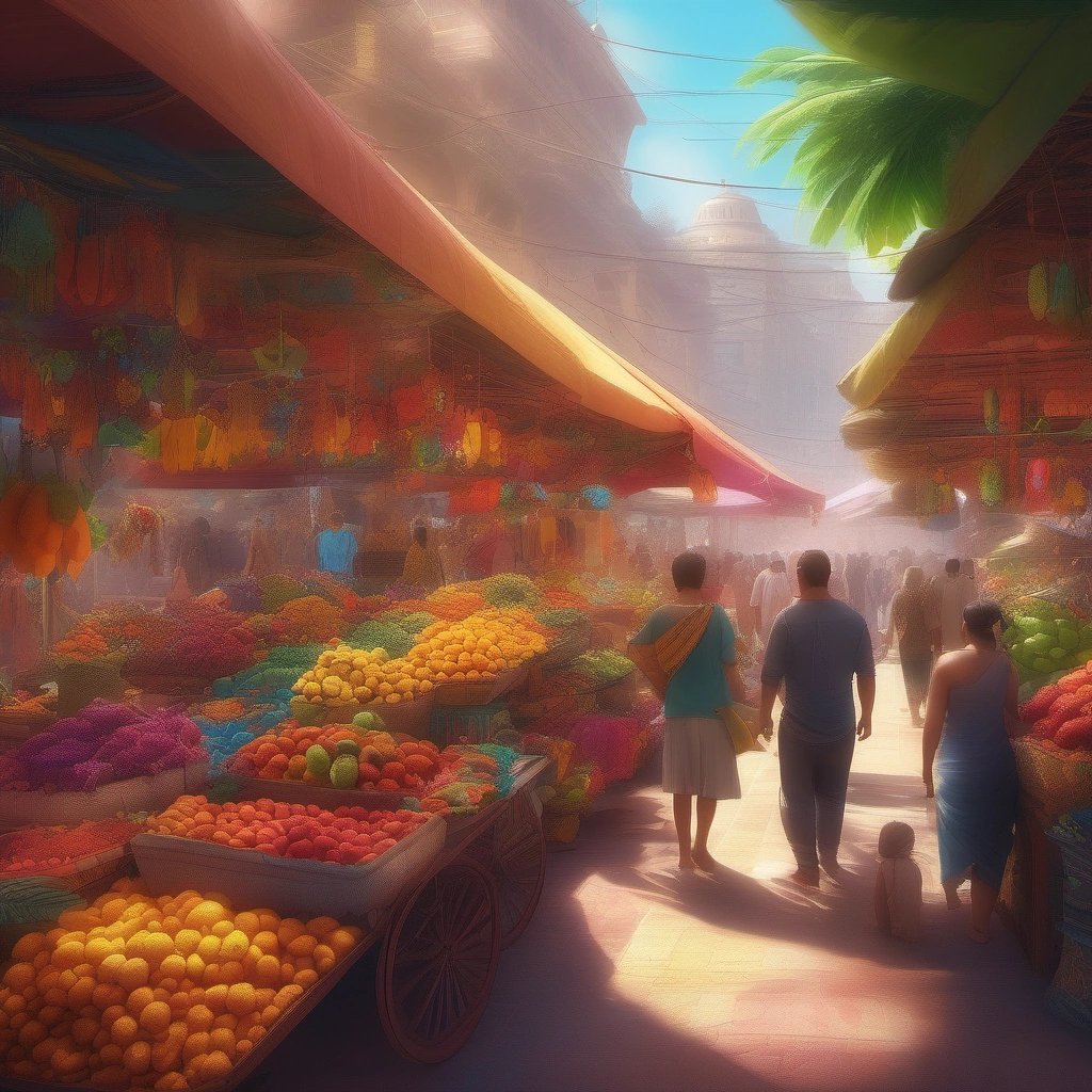 Vibrant marketplace