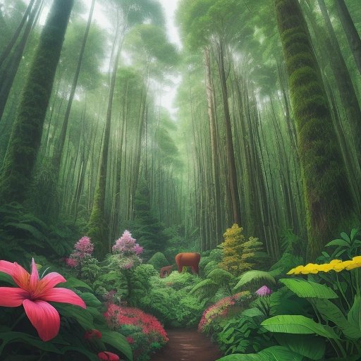 The thriving forest created by the Super Planter