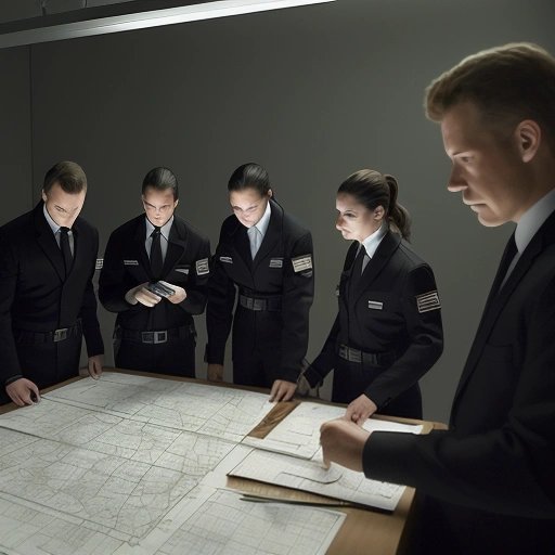 Team of operatives planning