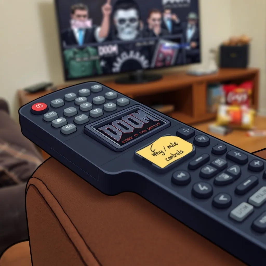 TV Remote with Too Many Buttons, Now with DOOM