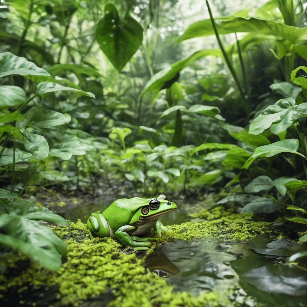 Frog habitat for conservation efforts