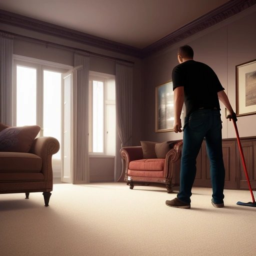 Carpet being cleaned