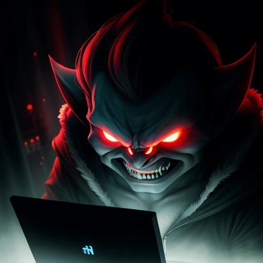 Nasal demon behind computer screen
