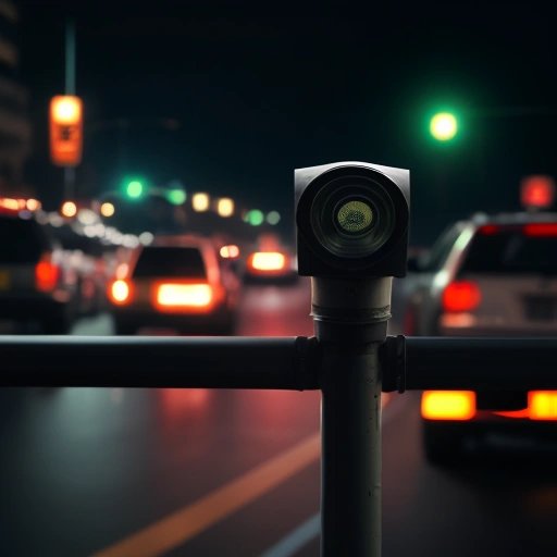 Camera on a traffic light observing traffic