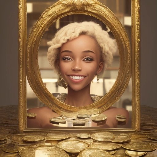 Mirror reflecting hustling and eternal life