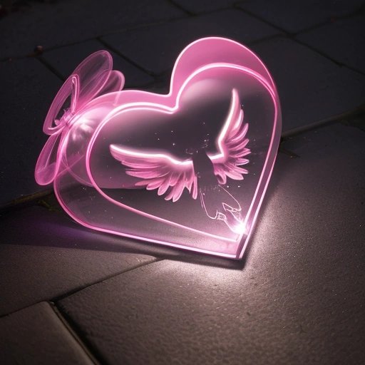 Heart-shaped angel glass smartphone