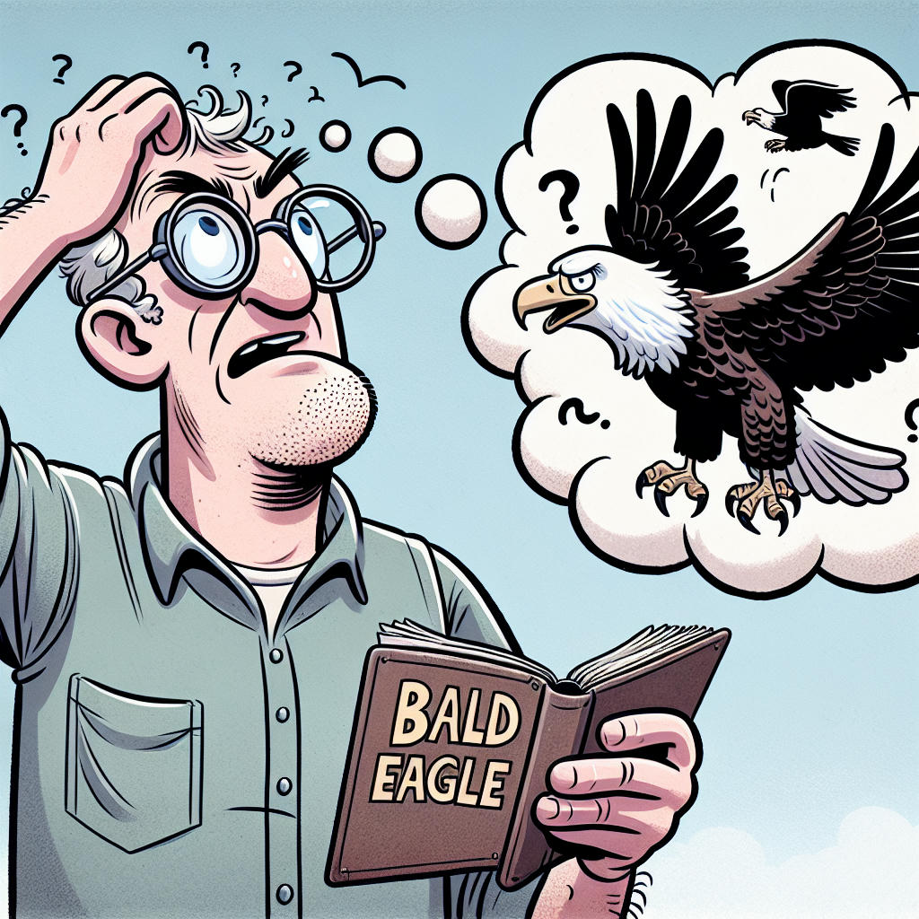 Trump confusedly mistaking bald eagles for 'big, angry pigeons'.