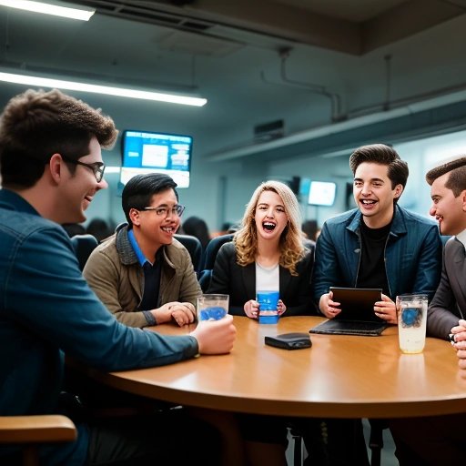 Hackerman laughing with others