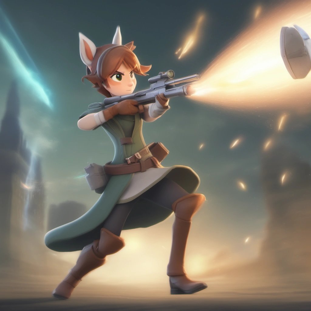 Littlepip firing magical projectiles