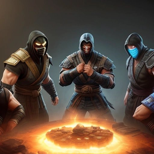 Gamers playing Mortal Kombat