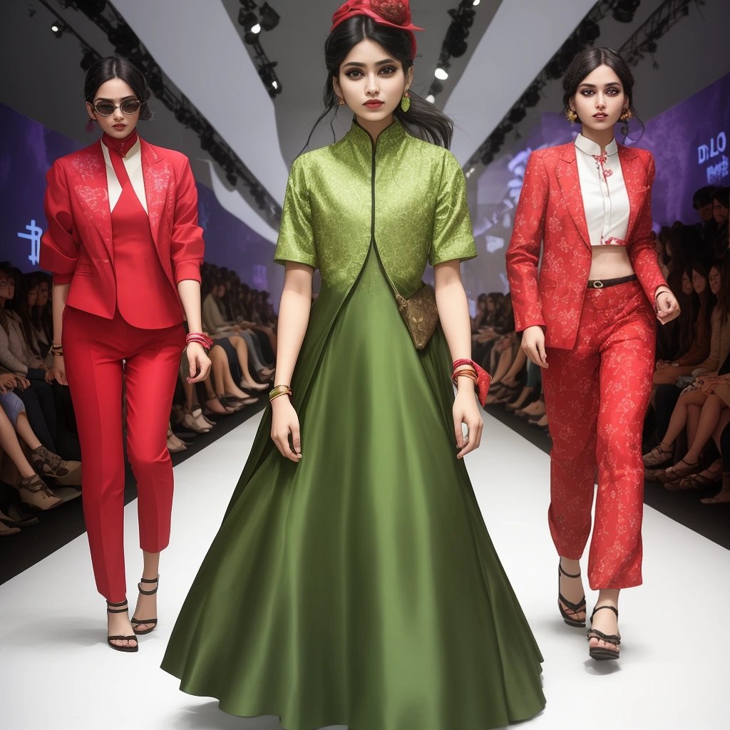 Crowd of fashion enthusiasts embracing Pluck Yew fashion