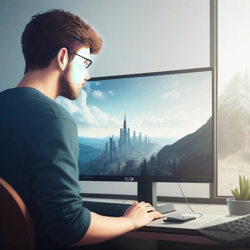 A programmer discovering the revolutionary new method