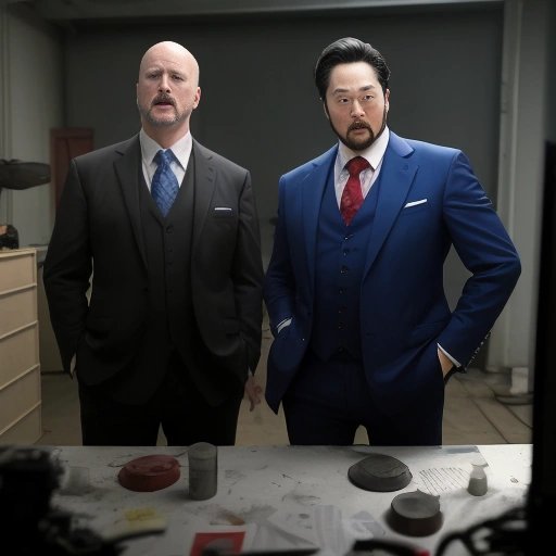 Jim Cramer and Tom Lee in character for 'Cocaine Bull'