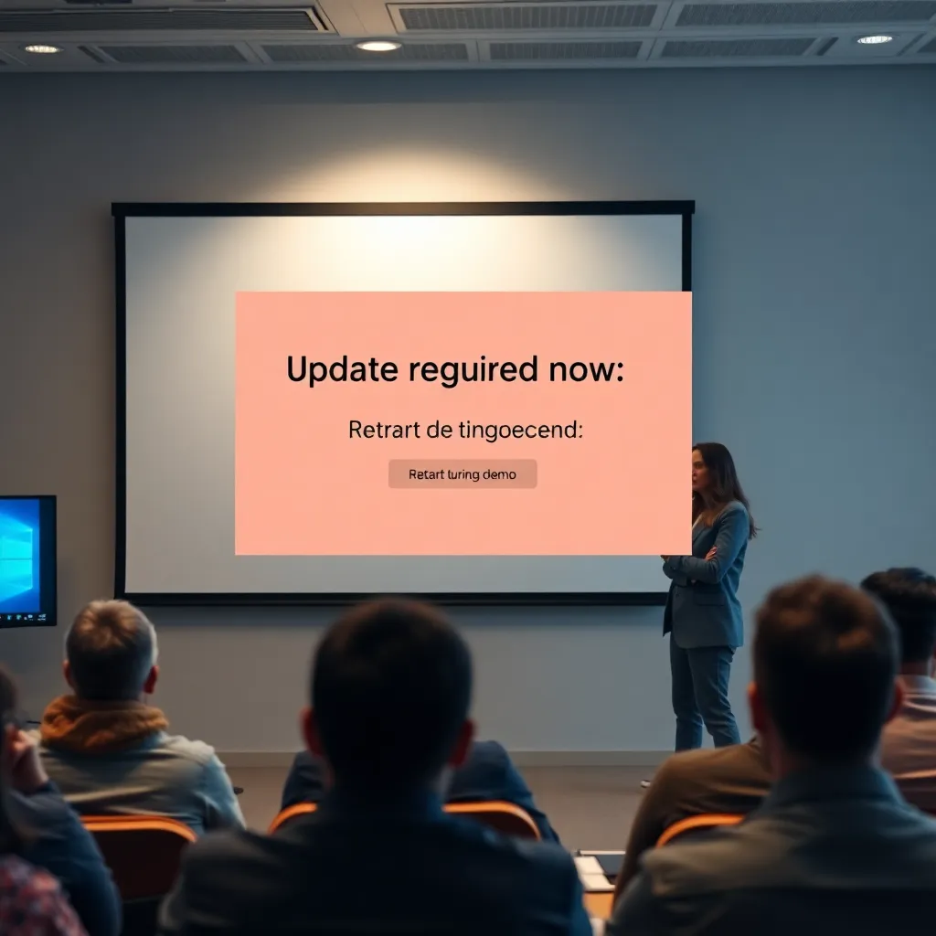 Mandatory update popup at the worst time