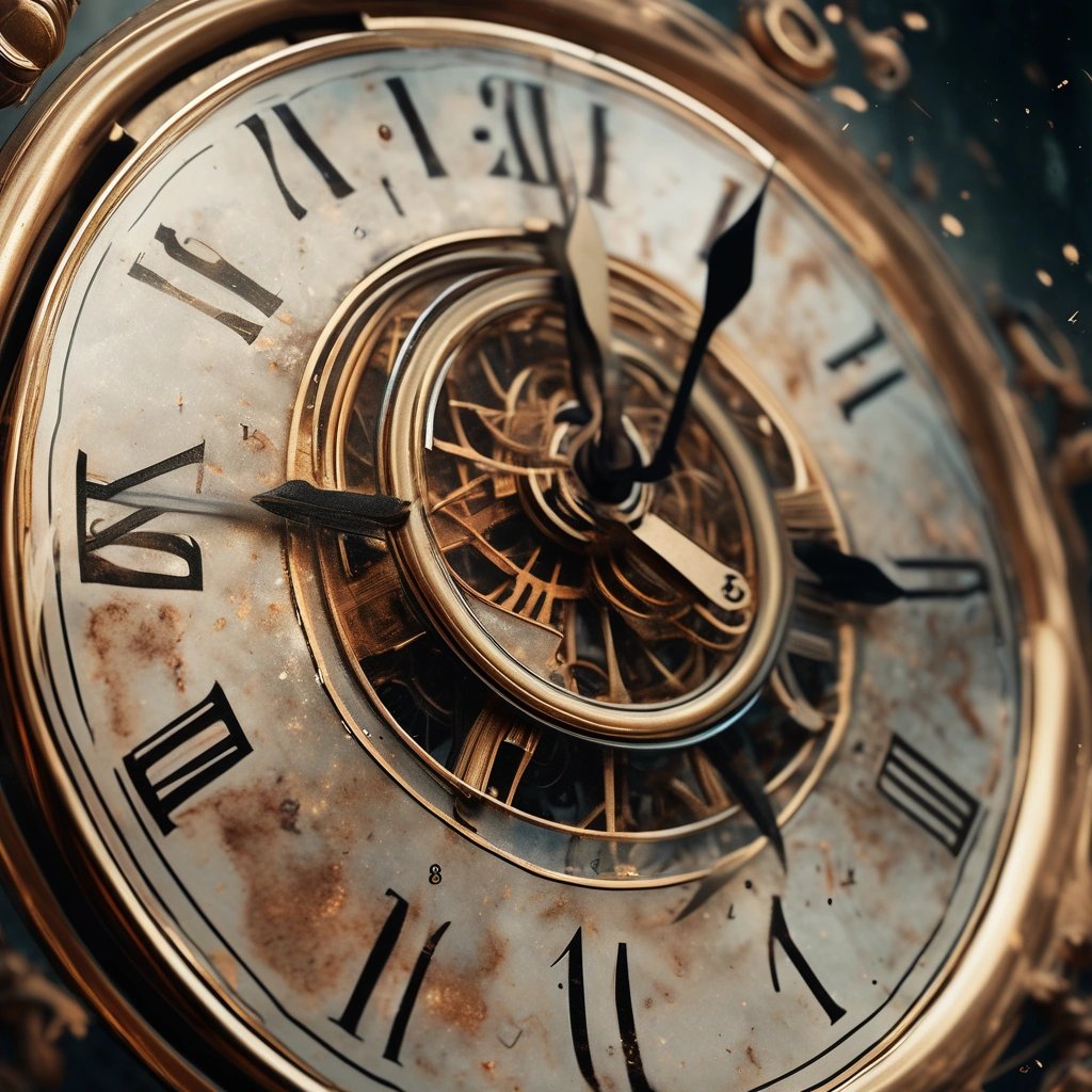 Swirling numbers on a clock face