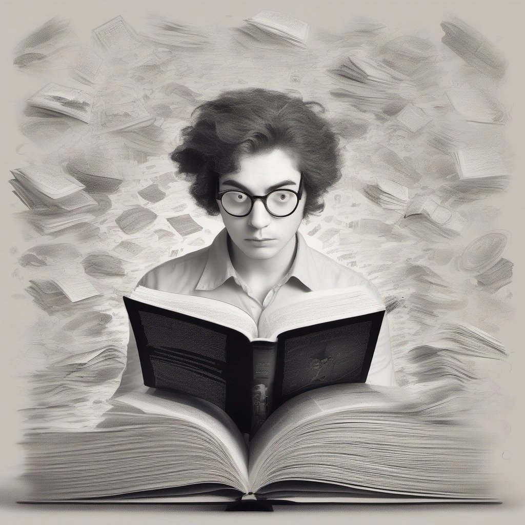 Person reading AI-generated text
