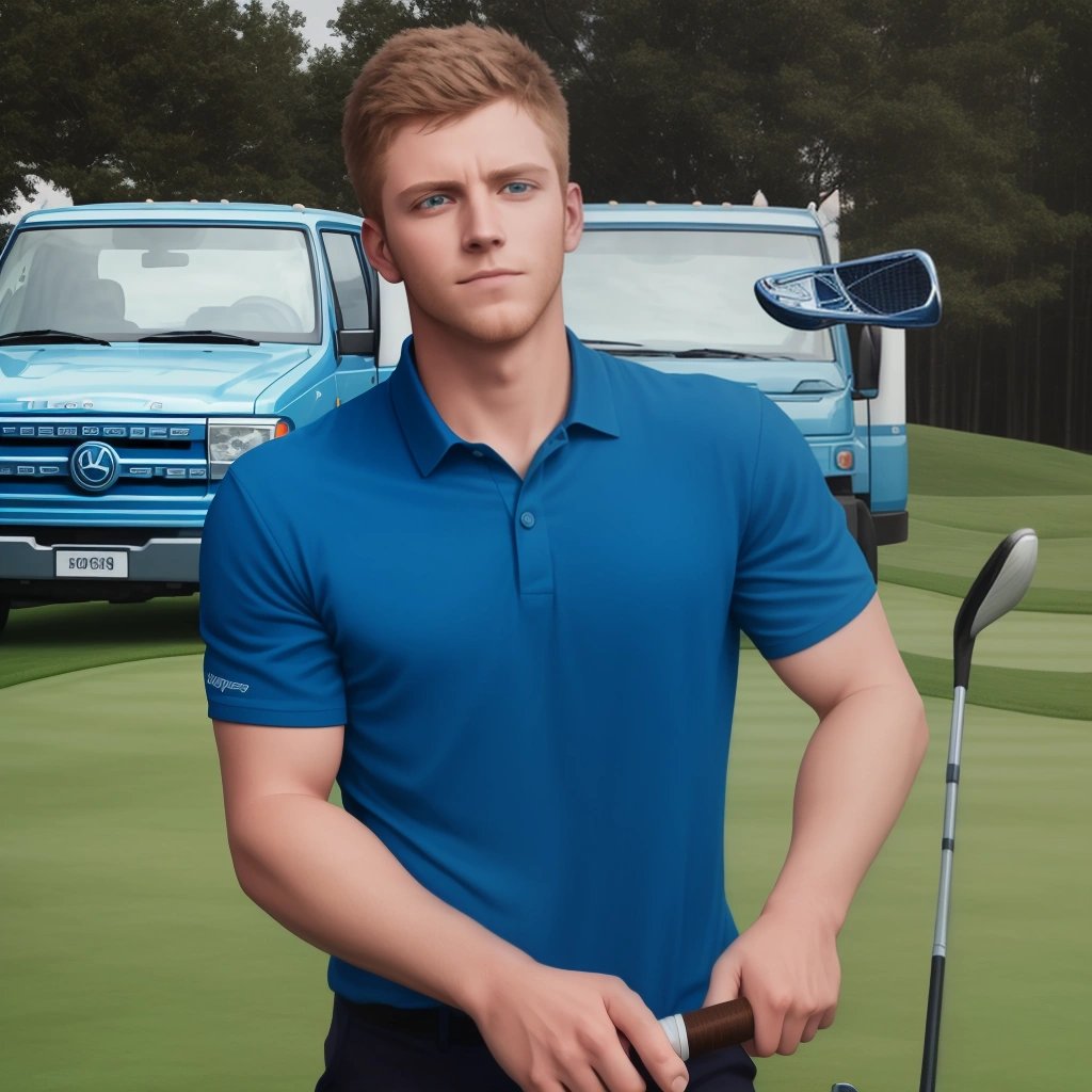 Jake and his blue truck