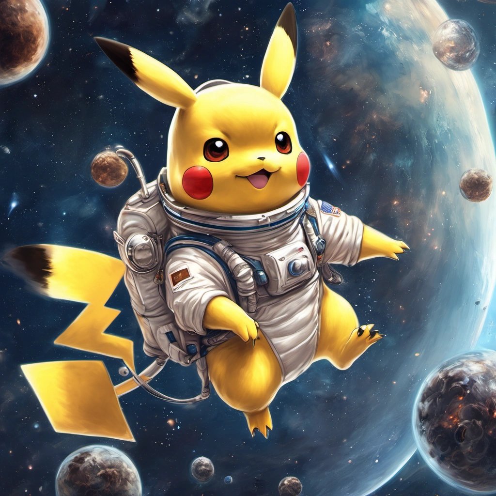 Pikachu as an astronaut