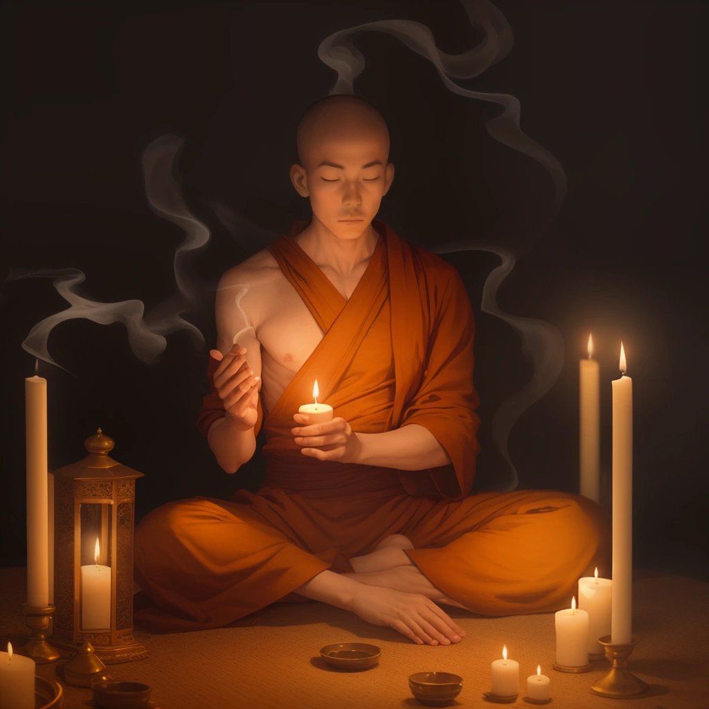 Monk in meditation