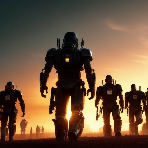 Terminators marching into the sunset