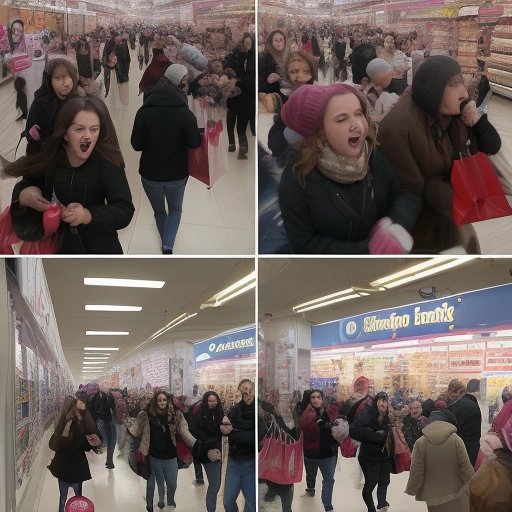 Shoppers rushing into Walmart on Black Friday