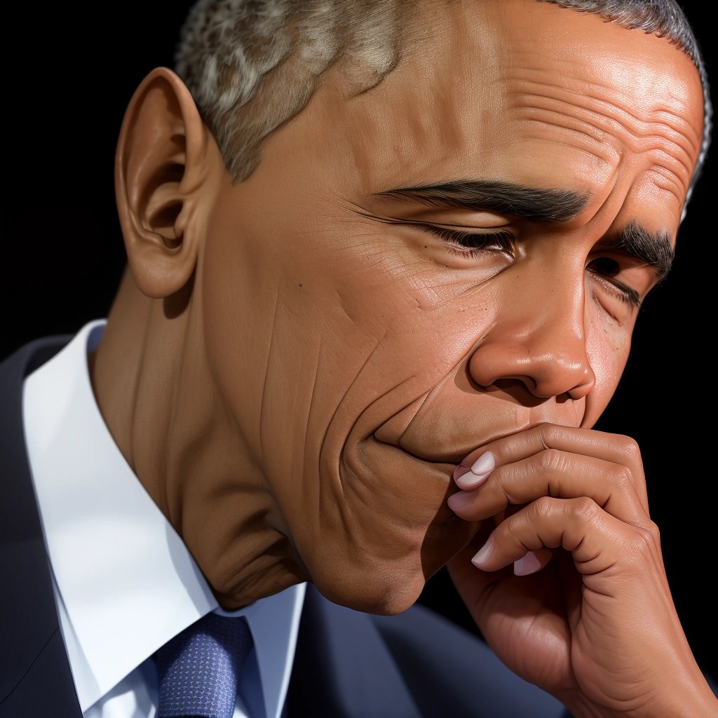 Obama deep in thought