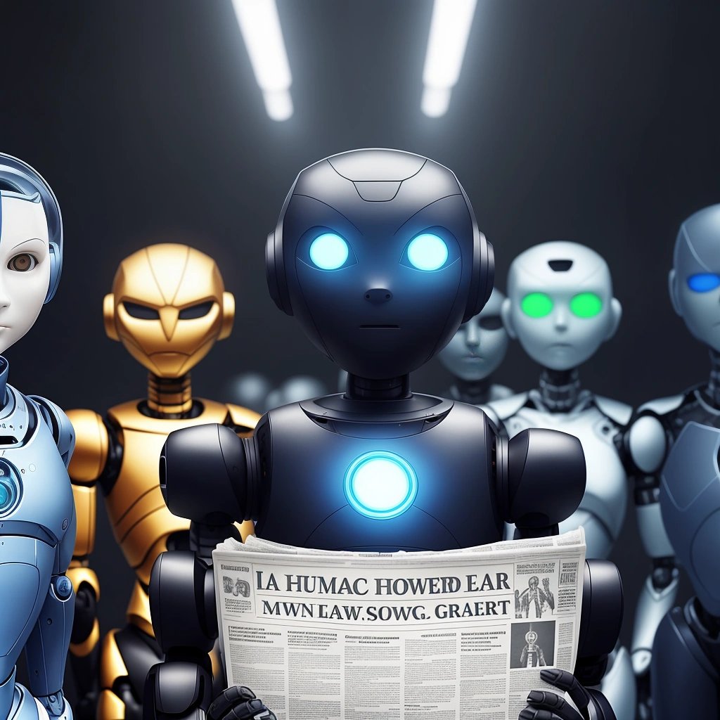 Robot revealing news to humans