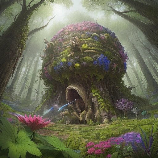 Forest creature launching an attack