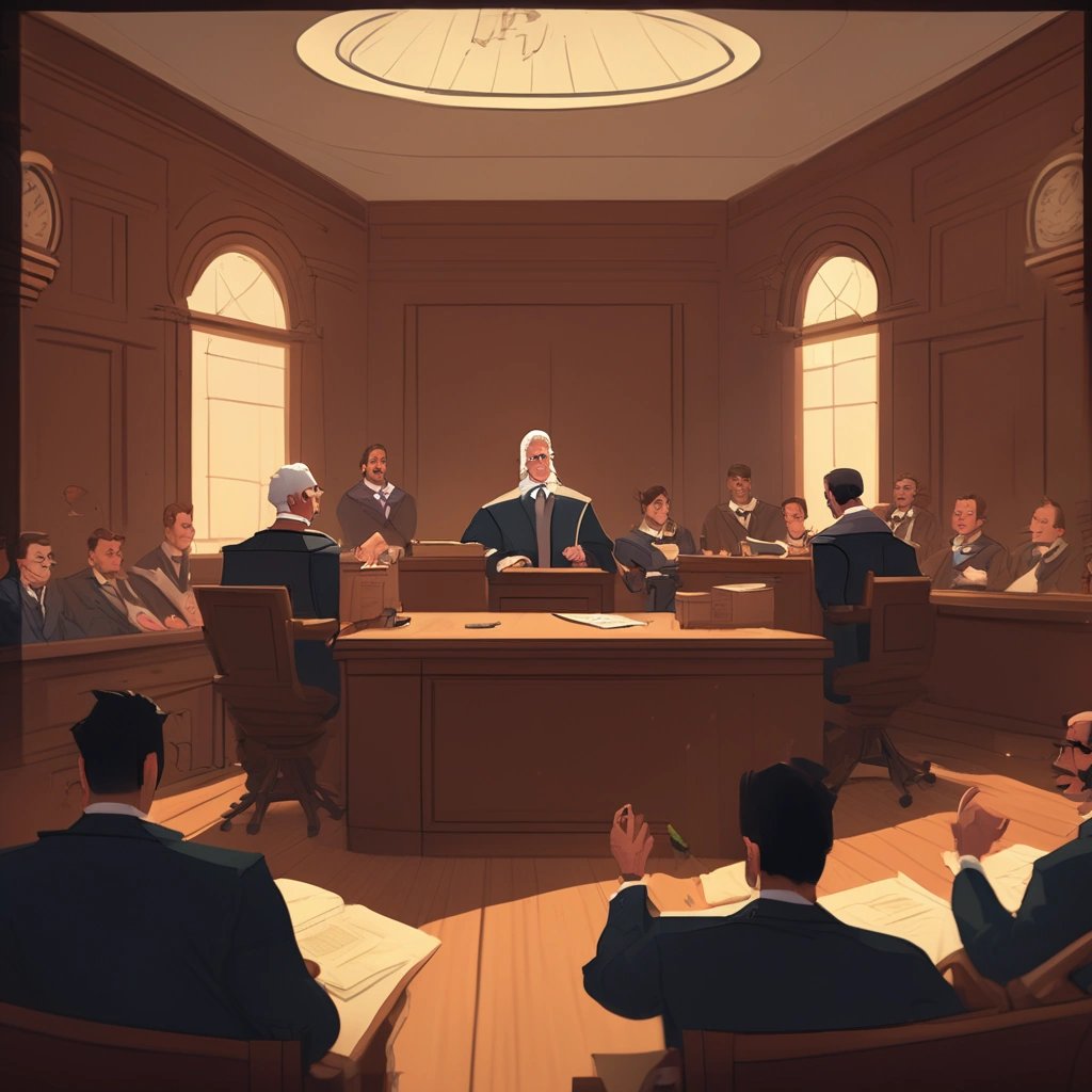 Courtroom scene