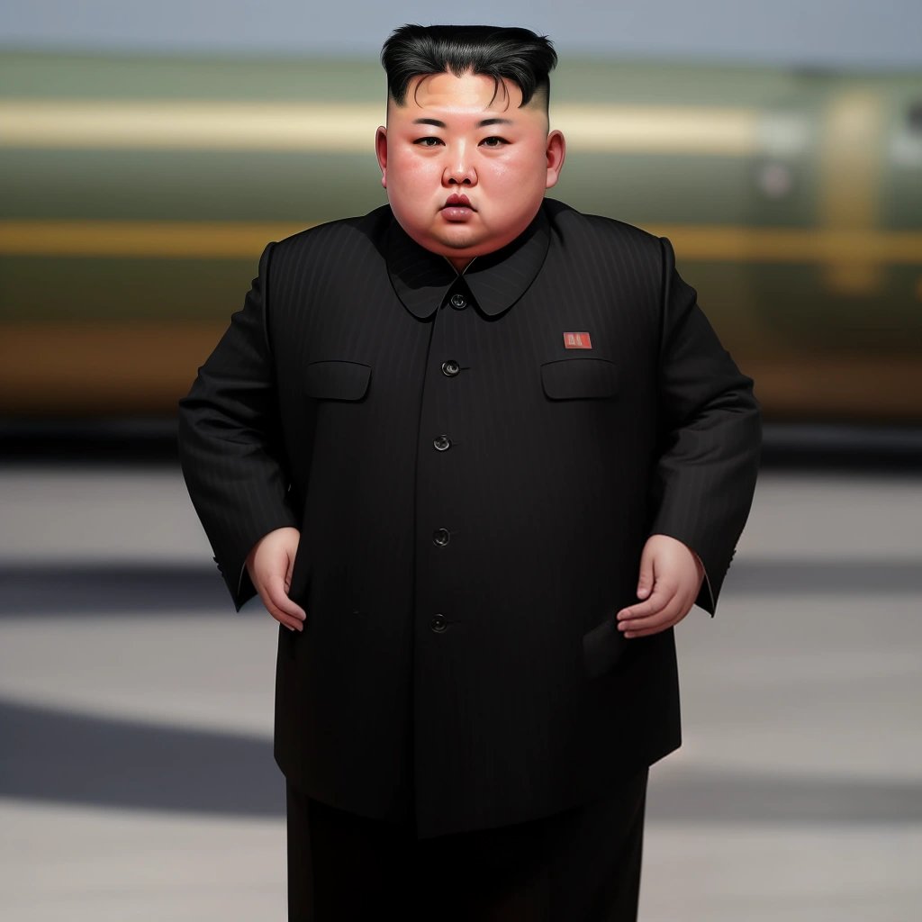 Kim Jong-un modeling on a runway