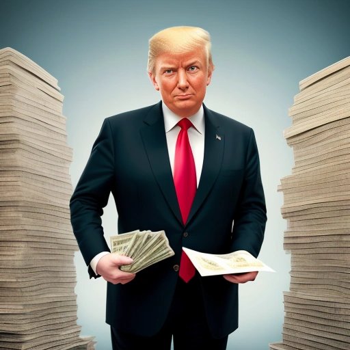Caricature of Trump as a crook