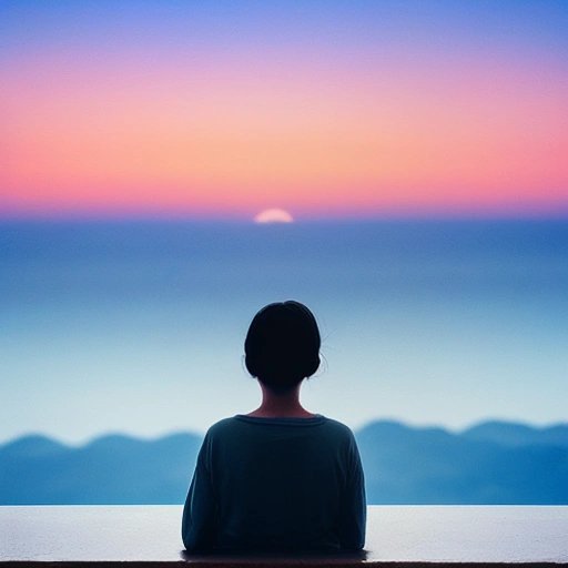 Person looking into the horizon