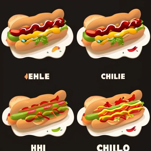 Illustration of different ways to eat a hot dog