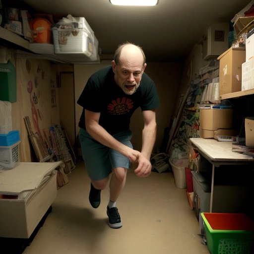 Dave hopping on one foot and reciting the alphabet backward